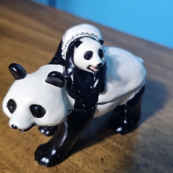Panda Mom and Cub Trinket | Jewelry Box - Picture 1 of 6